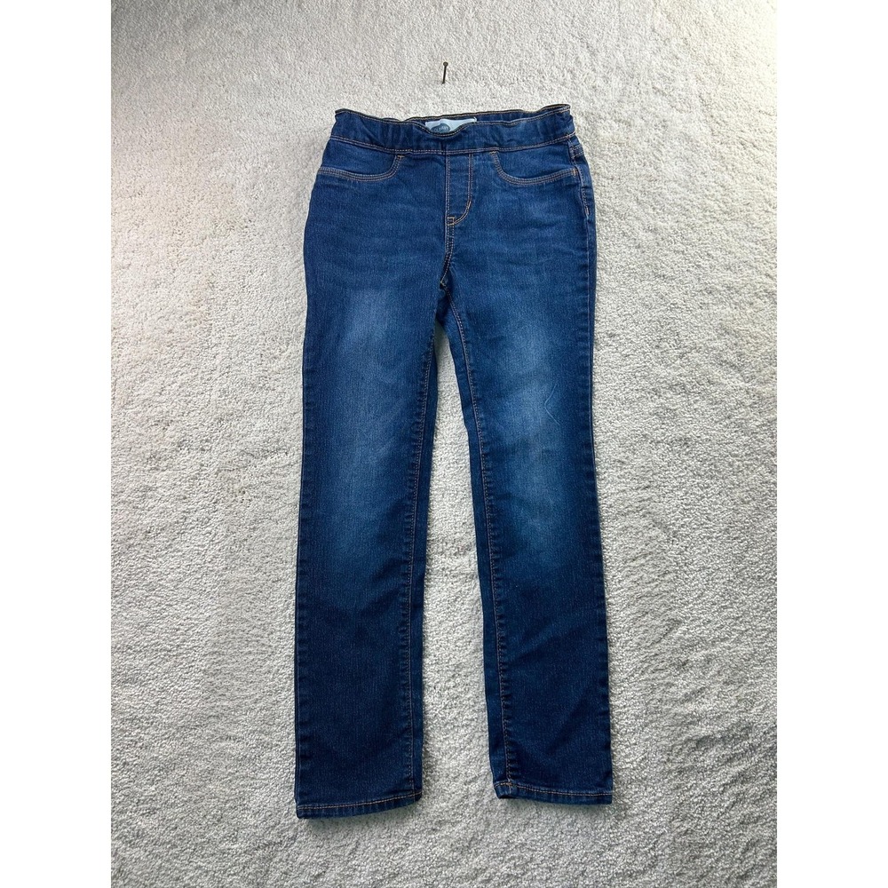 Old Navy Skinny Jeans Girls Large 10-12 Adjustable Waist Built-In Tough Denim